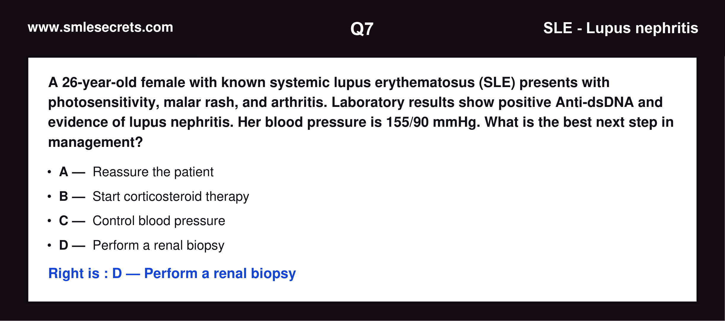 SLE - Lupus nephritis