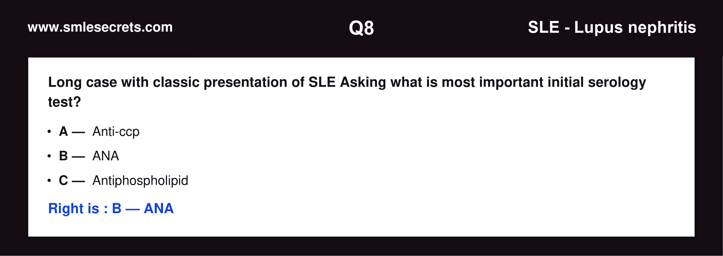 SLE - Lupus nephritis